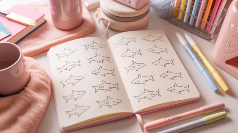 10 easy shark doodle ideas for your next time journaling