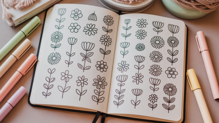 10 easy flower doodle ideas you can draw in minutes
