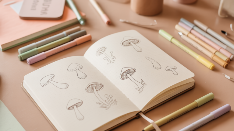 10 easy mushroom doodle ideas